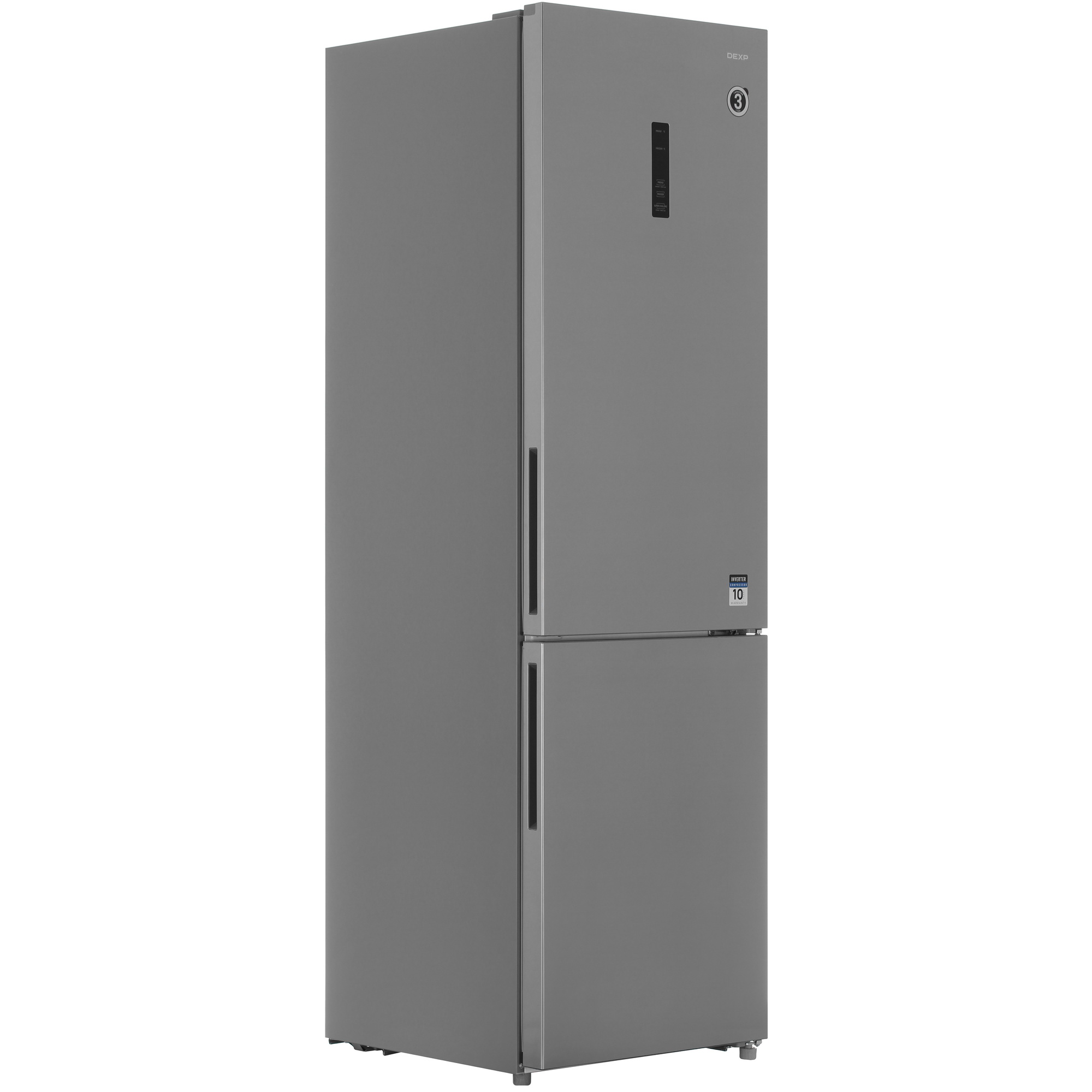 9173879 Холодильник с морозильником   DEXP B4-40AMA серебристый STDN-0130613