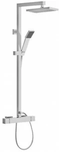 Remer Rubinetterie Термостатическая душевая стойка со скользящей штангой и душевой лейкой Qubika thermo Qt 37