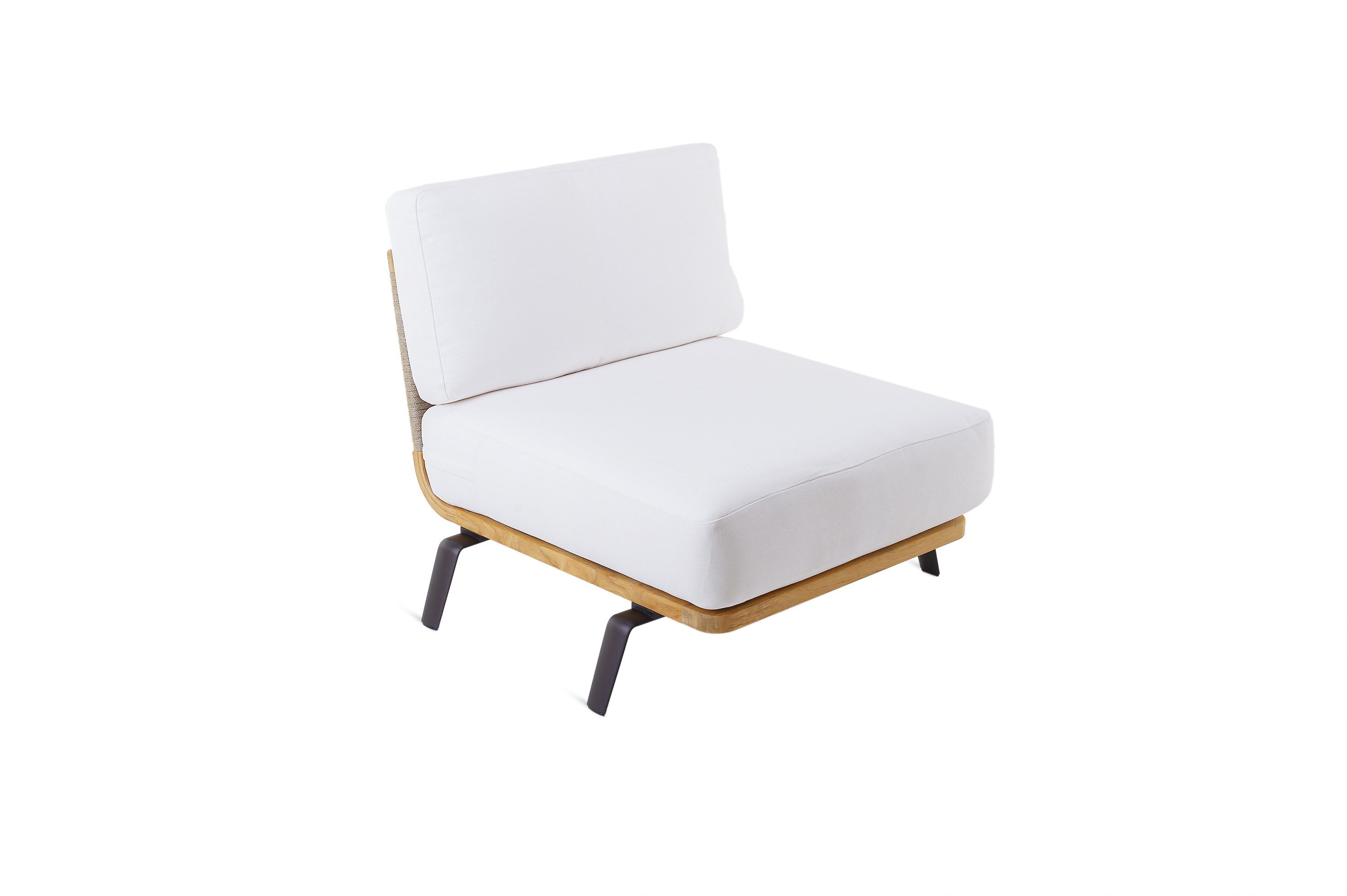 Секционный садовый диван из тикового дерева и акриловой ткани Unopiù Добро пожаловать ARCH-00049846 - Вид №11