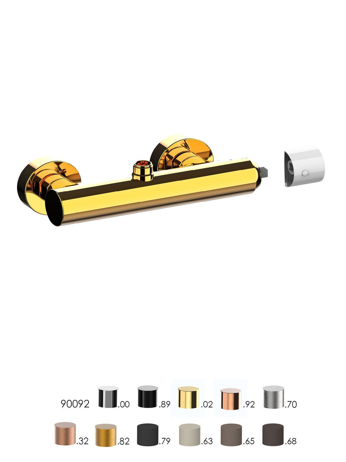 Внешний однорычажный смеситель для душа с 2 отверстиями Rubinetterie Frattini Narciso S ARCH-00122493 - Вид №9