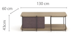 Momocca Низкий прямоугольный журнальный столик Julia Jm01 - Вид №9