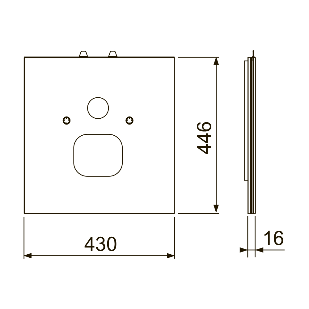 9650109 Стеклянные панели Tece TECEone - Вид №1