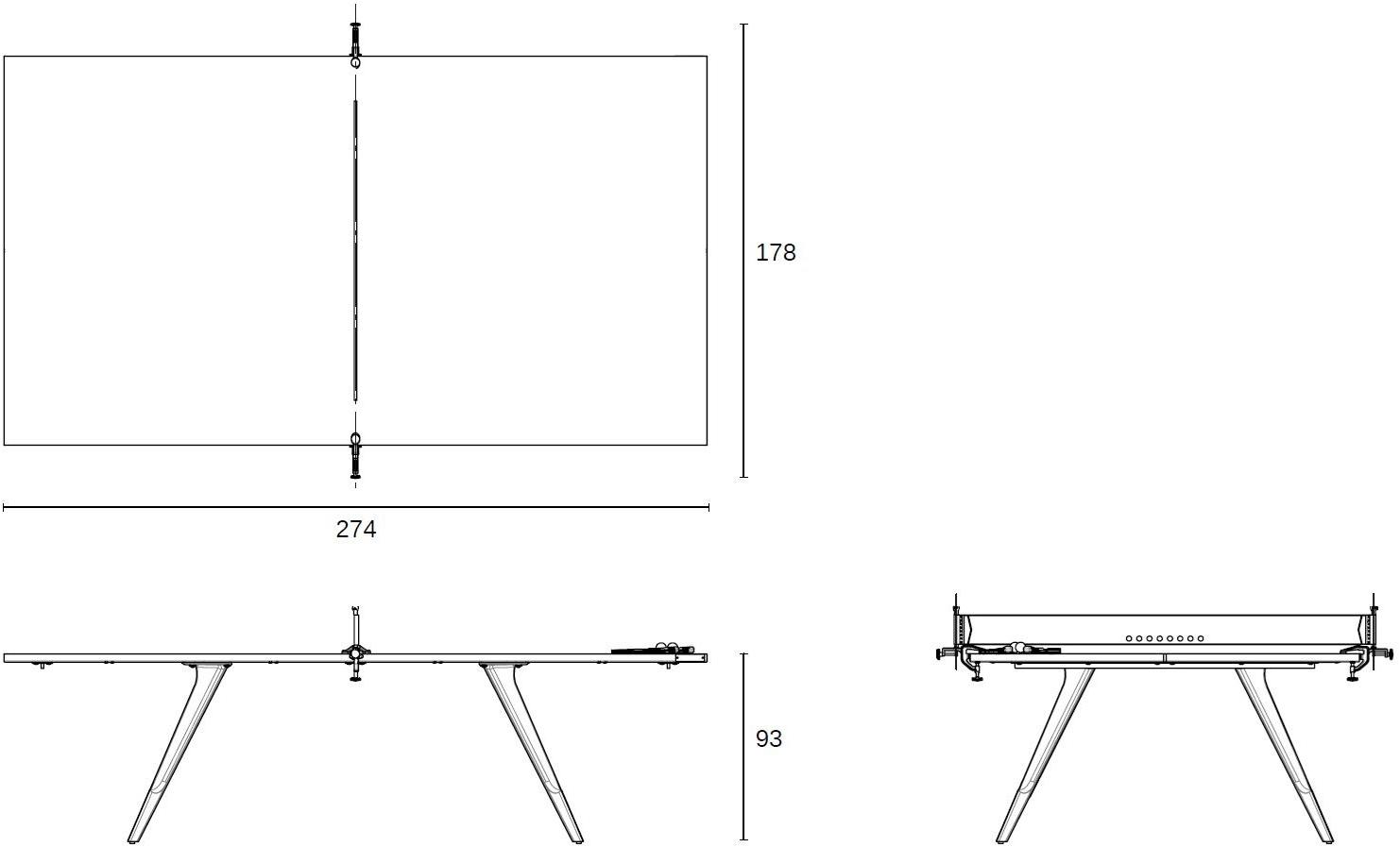 District Eight Прямоугольный стол для пинг-понга из дуба и чугуна  M0251  - Вид №5