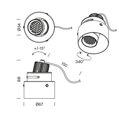 Регулируемый светодиодный прожектор Olev TINY ADJUSTABLE GHOST ARCH-00085870 - Вид №3