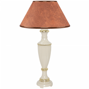 32004,34013 Настольная лампа Ваза Ребристая Айвори Персик BOGACHO