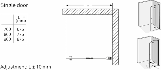 59701197 Душевая дверь складная IFO Space, SPNKB 700 правая - Вид №8