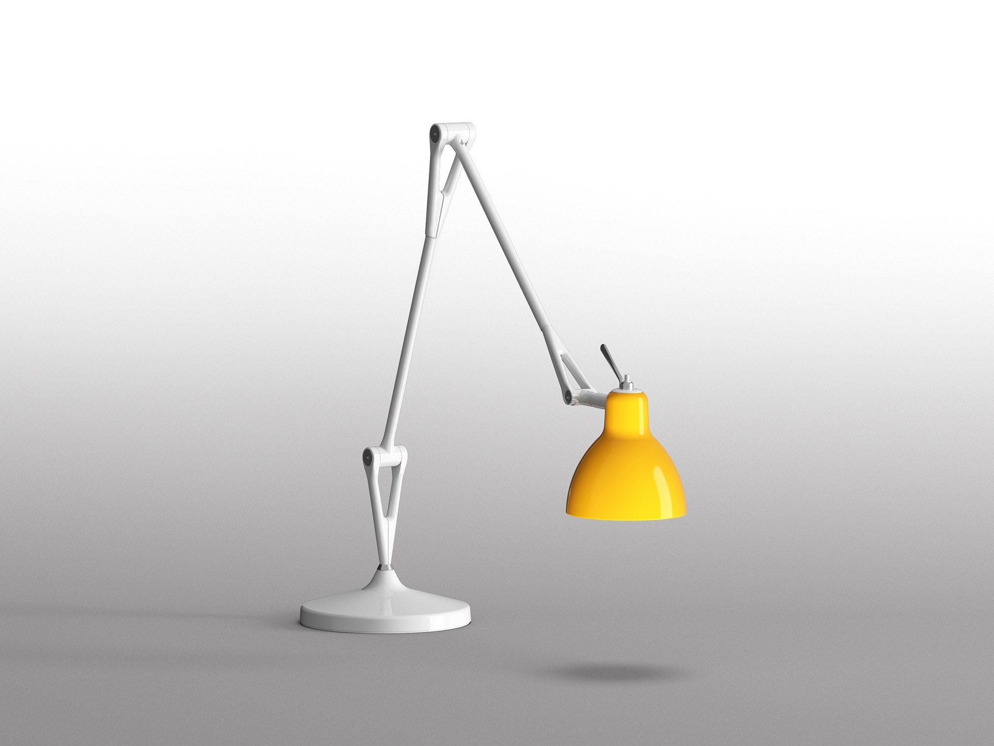 Стальная и стеклянная настольная лампа с гибкой рукояткой Rotaliana Luxy ARCH-00150142 - Вид №8