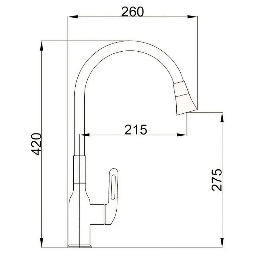 Смеситель Haiba HB73825-7 для кухни с гибким изливом и сатинированным покрытием 89396815 STLM-1564212 - Вид №9