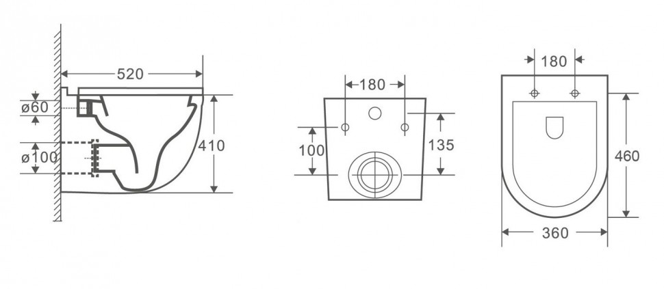 2198GW Унитаз подвесной 2198 LAB.Space  - Вид №1