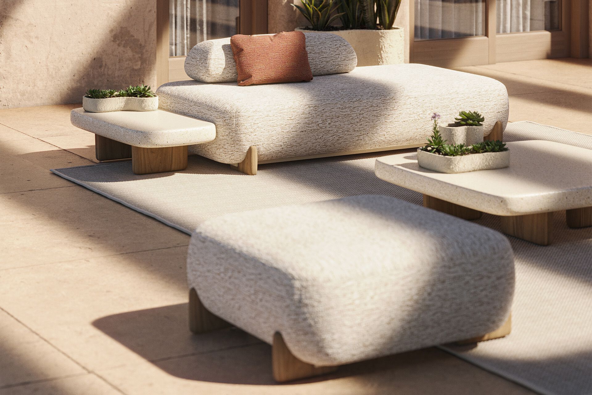 Прямоугольный низкий садовый столик Vondom Milos ARCH-00048812 - Вид №6