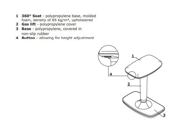 Регулируемый по высоте офисный стул в Trevira® CS MDD COOL ARCH-00032127 - Вид №4