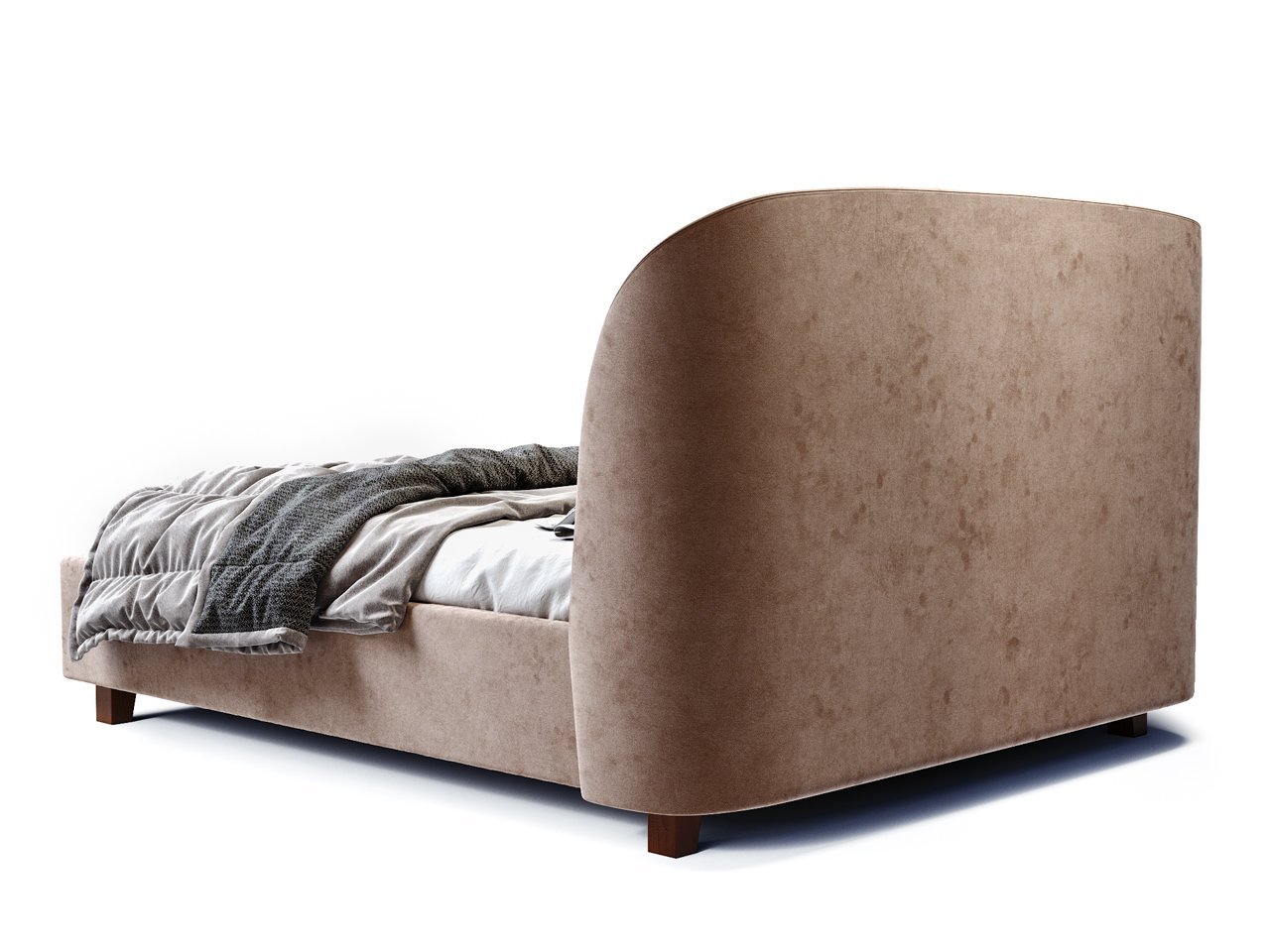 Кровать двуспальная 180х200 бежево-розовая Tulip THE IDEA ДИЗАЙНЕРСКИЕ 210652 Коричневый  - Вид №3