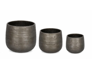 Набор горшков из стекловолокна и глины