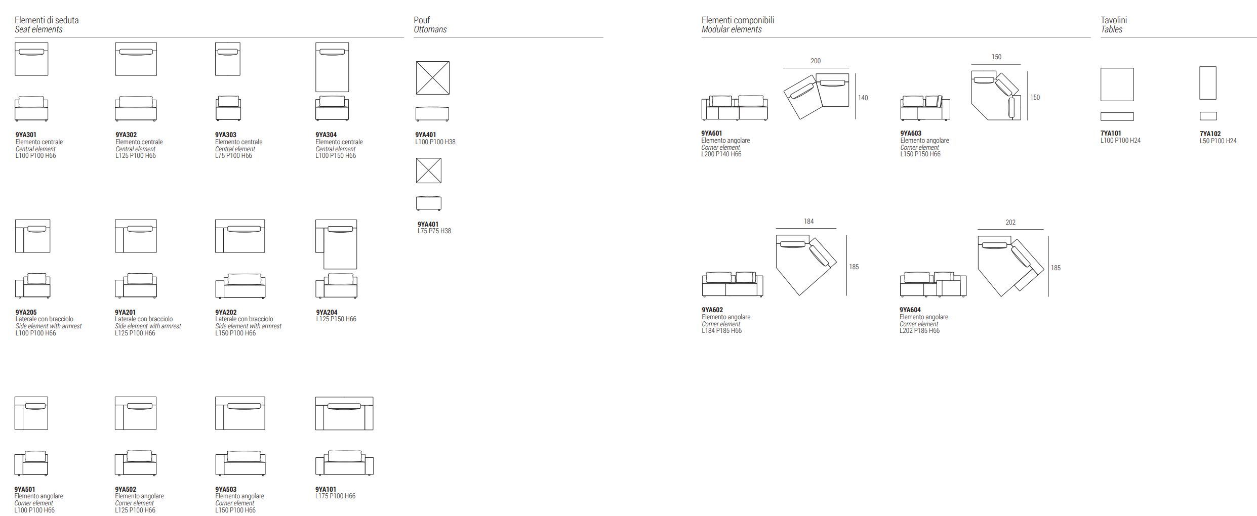 Ткань диван Marelli YANN ARCH-00001920 - Вид №8