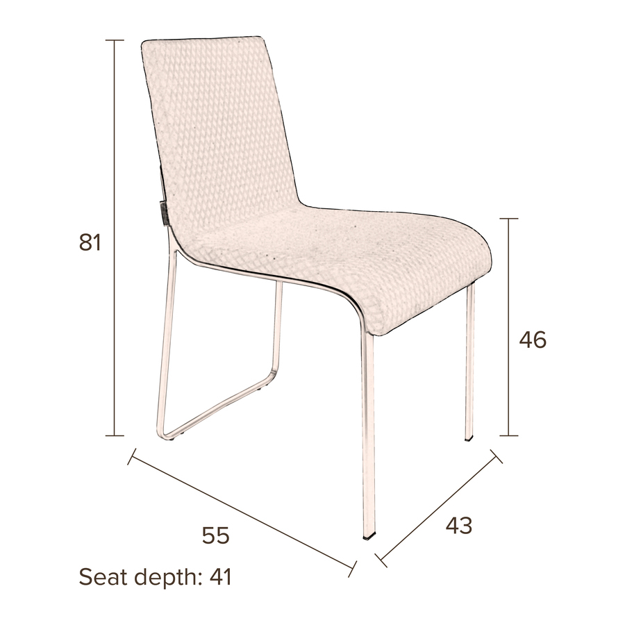 Стул Flor оранжевый Dutchbone 1100291 - Вид №10