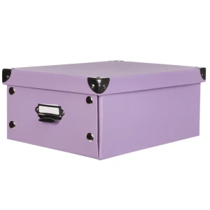 Коробка 31x13x22.5 см, картон, цвет сиреневый