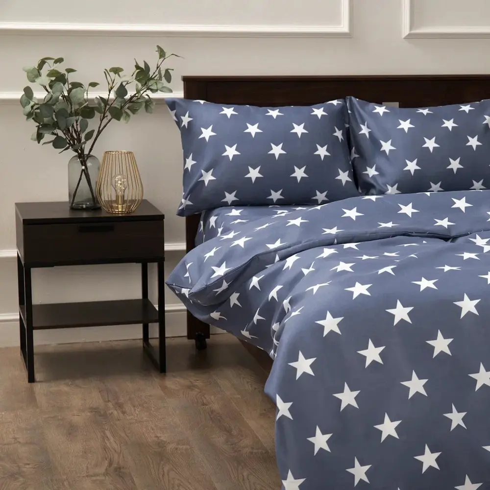 Комплект постельного белья Eclair Флэт полутораспальный полисатин синий STLM-2001299 - Вид №5