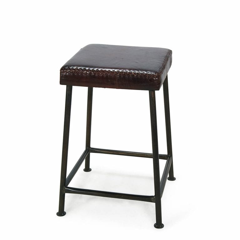 080977 Табурет из кожи и металла Francisco Segarra Tuscany Santreyd