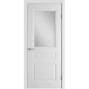 VFD Межкомнатная дверь «Стелла» с сатиновым стеклом - классика в белом исполнении 82212319