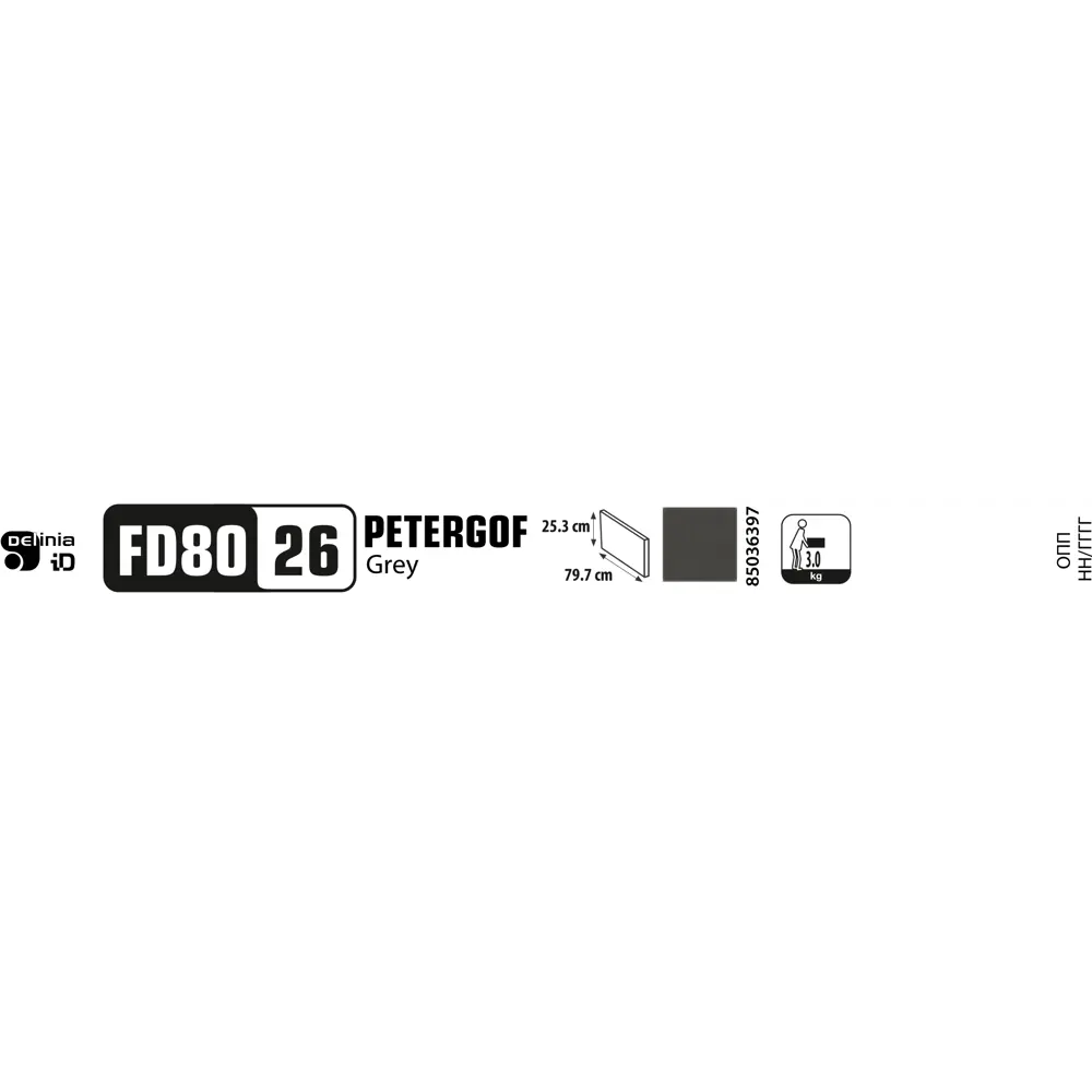 Фасад для кухонного ящика Петергоф грей 79.7x25.3 см Delinia ID МДФ цвет графит STLM-2068624 - Вид №15