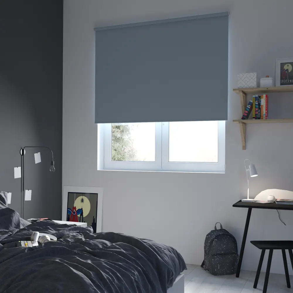 INSPIRE Belem - Рулонная штора блэкаут серо-синяя для полного затемнения 82689377 STLM-0034086 - Вид №8
