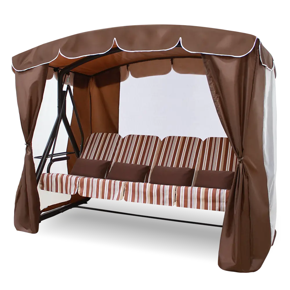 Качели садовые Брауни 4-х местные (до 380 кг) шоколад 89377712 STLM-2077451 Zalger Garden - Вид №1