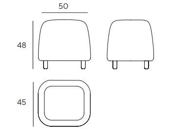 Прямоугольный пуф Innova Imbottiti Vice-Versa ARCH-00121418 - Вид №3