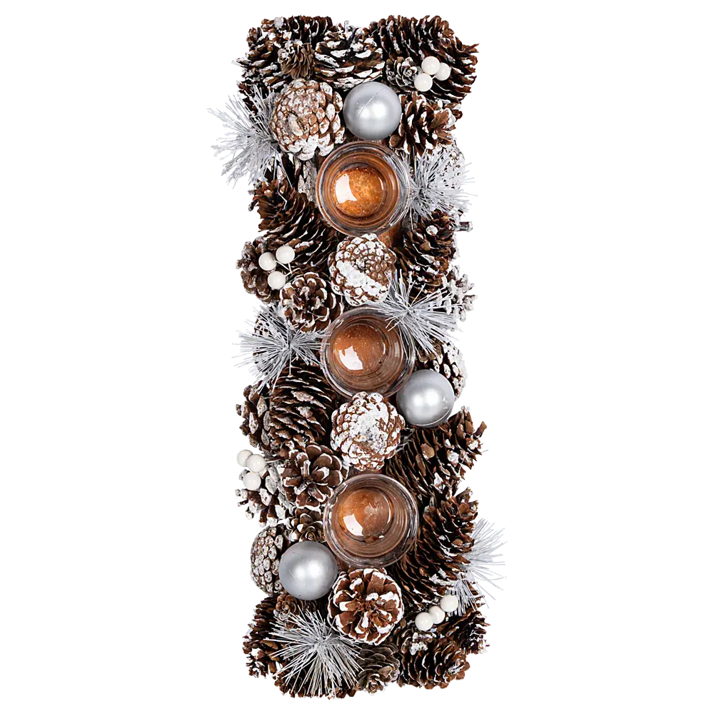 89368876 Декоративное украшение Подсвечник из шишек 45x17 см STLM-1489736 Santreyd  - Вид №2