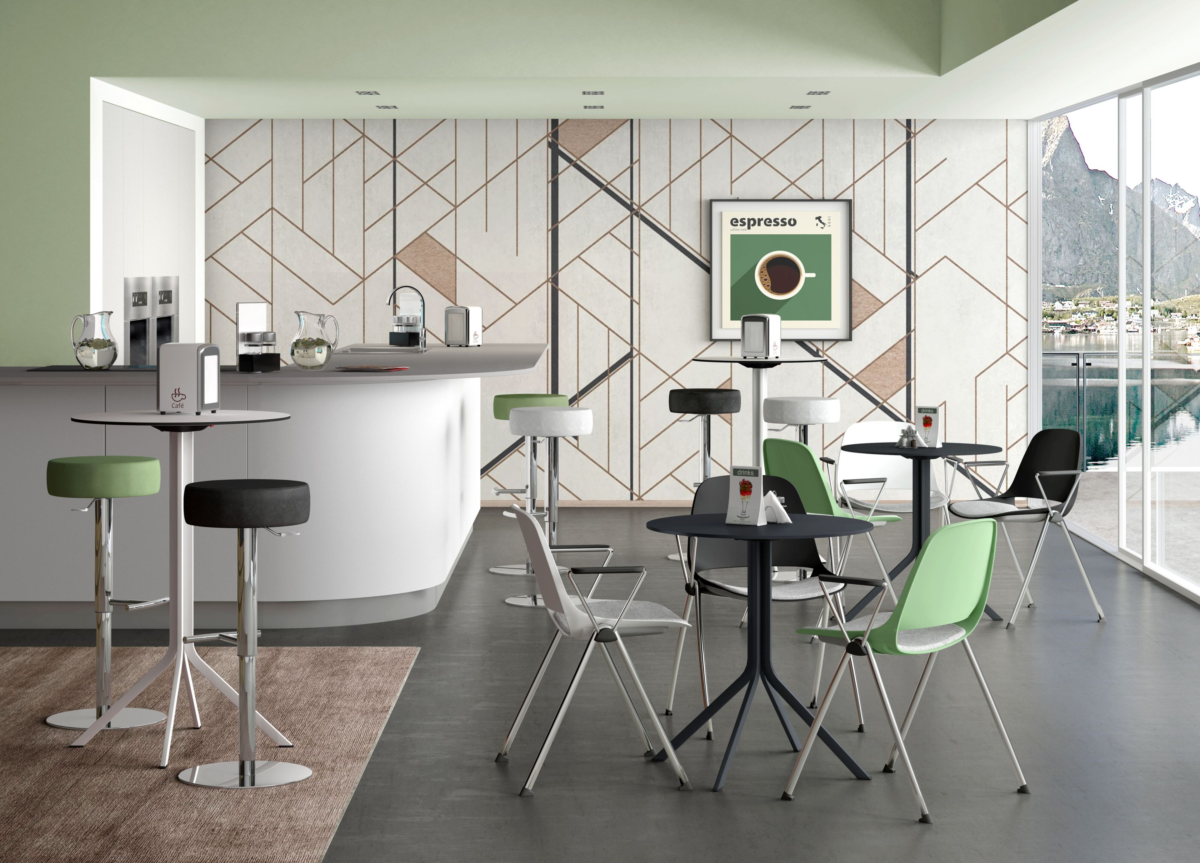 Высокий стол с откидным верхом для контракта Leyform ARTIKA ARCH-00121726 - Вид №4