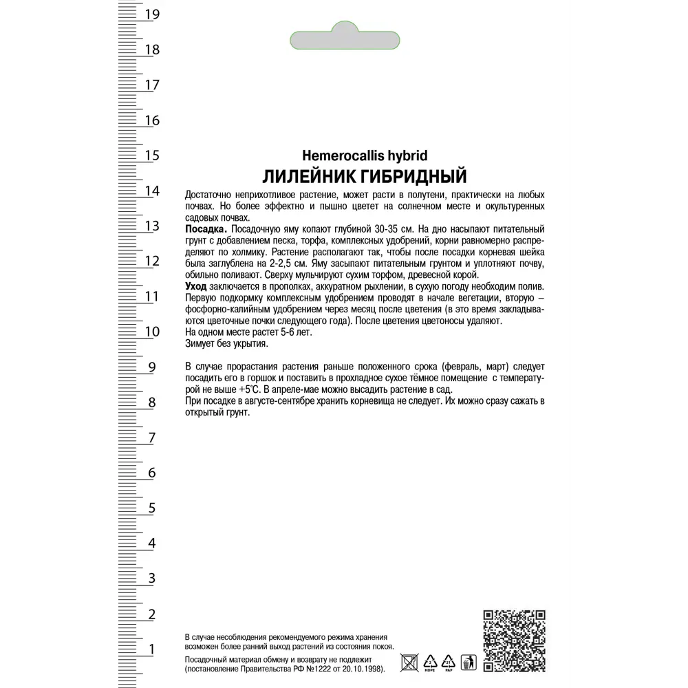 Лилейник гибридный «Техас Санлайт», 1 шт. 82118733 STLM-2189600 Santreyd  - Вид №1