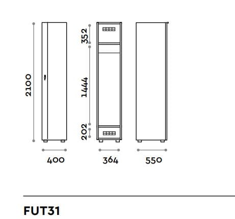 Деревянный шкаф FIT INTERIORS FUTURA ARCH-00112793 - Вид №2