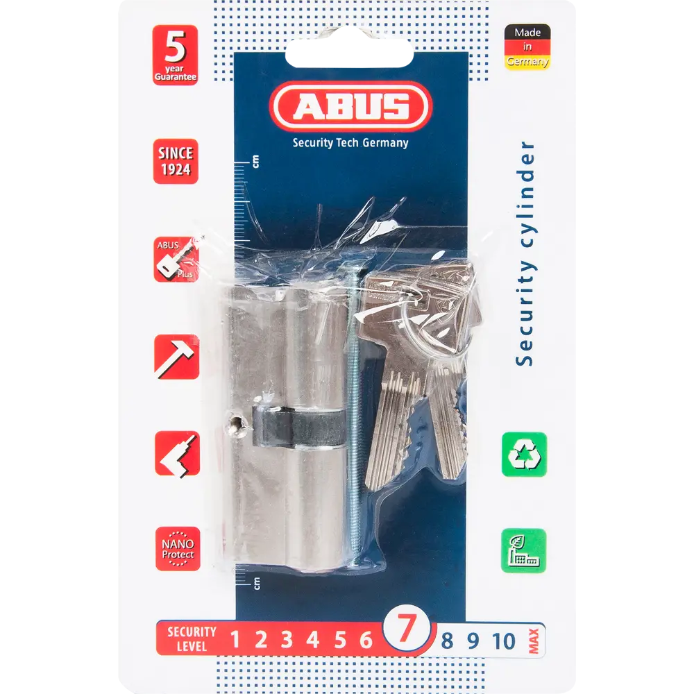 Цилиндр Abus Standard, 35х35 мм, ключ/ключ, цвет никель 82276492 STLM-2126742 Standard S5+ - Вид №3