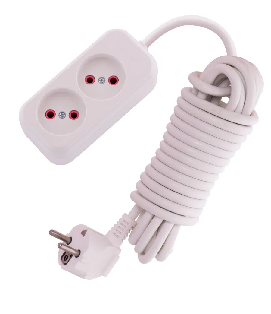 LILA Удлинитель бз 2 входа, 5 метров белый LEZARD 720-0205-203