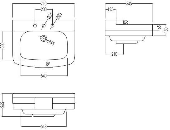 Devon&Devon Консольная мойка с ящиками, лакированная Bogart sun-id-1461010 - Вид №4