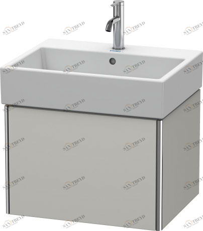 XS409300707 Тумбочка подвесная XSquare #XS4093 584 x 460 мм Бетонно-серый матовый декор Duravit