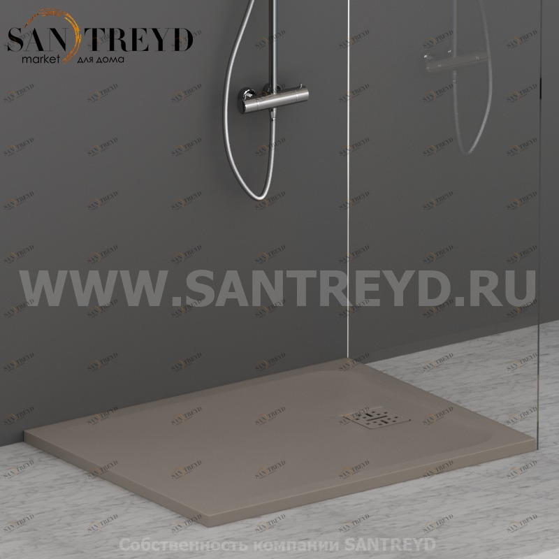 DP10080505 Душевой поддон 100х80 см цвет Кашемир Globo DOCCIAPIETRA Италия Ceramica Globo