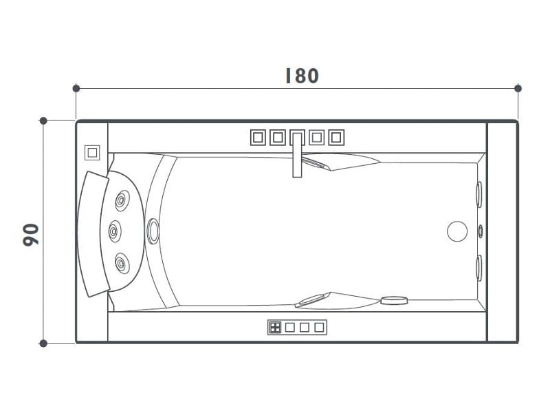 Встроенная ванна с гидромассажем Jacuzzi® ARCH-00027586 - Вид №5