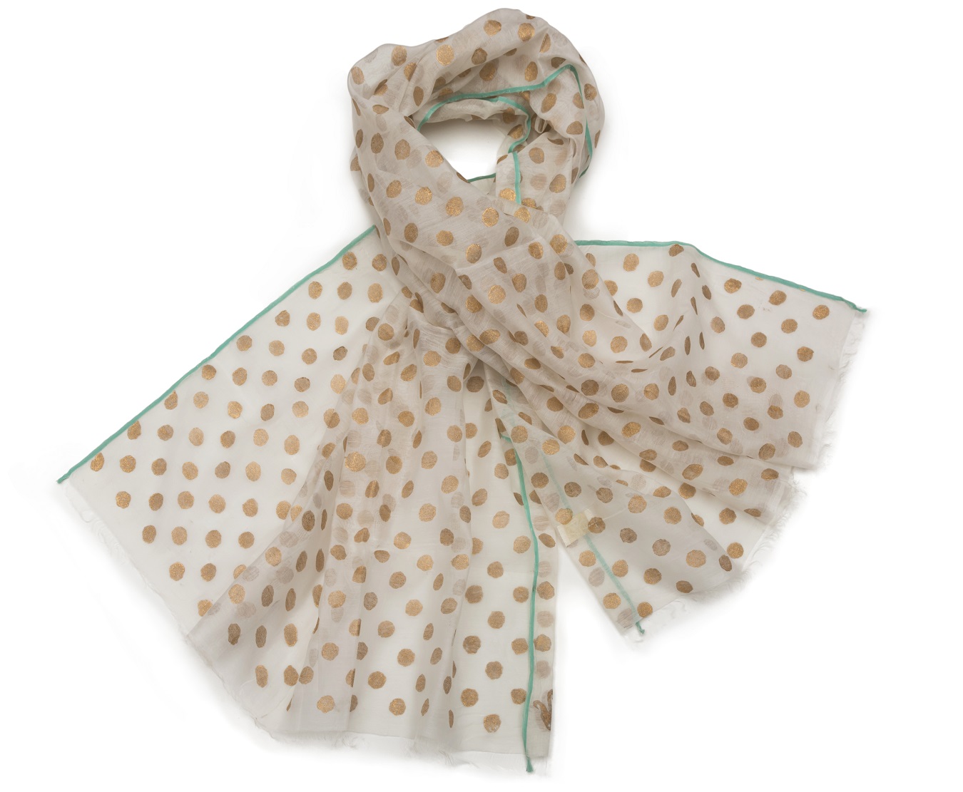 MILA_G Шаль, золотой горох, 90 X 180 CM 70 % хлопок / 30 % шелк PETRUSSE Santreyd 