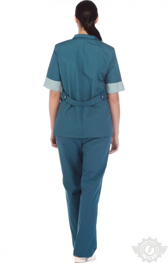 66114 Костюм "Грация" бирюза  Одежда для обслуживающего персонала  размер 48 Спецодежда  - Вид №12
