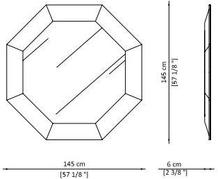 Paolo Castelli Восьмиугольное зеркало со встроенной подсветкой  Ill.best.530  - Вид №6