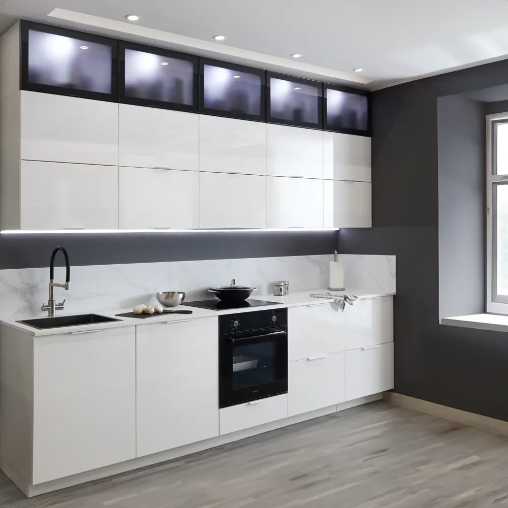 Фальшпанель DELINIA ID Аша белая глянцевая 37x102.4 см для кухонного гарнитура 82011175 STLM-0876928 - Вид №6