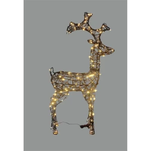 Светящаяся электрическая фигура Олень для улицы 160 светодиодов 98 см цвет желтый
