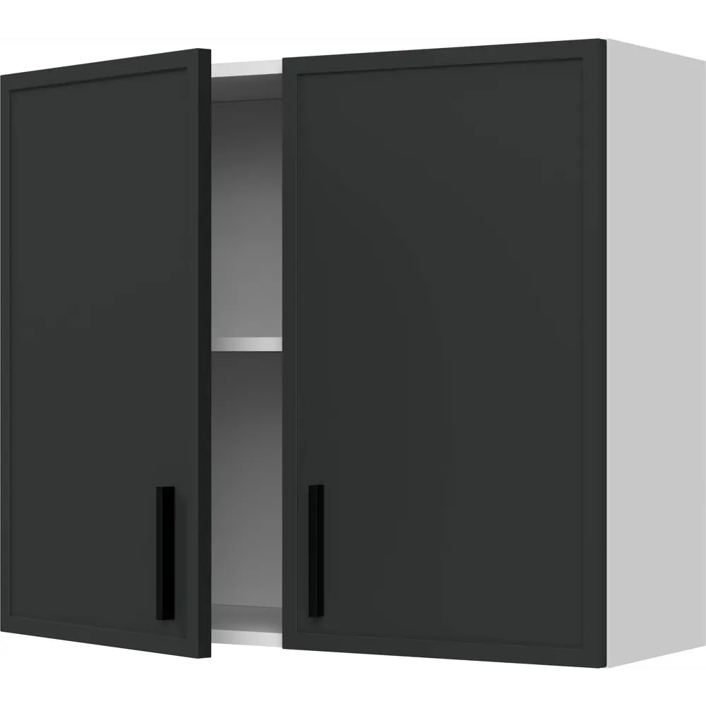 Кухонный шкаф навесной Неро 80x67.6x29 см МДФ цвет графит DELINIA STLM-2138877 - Вид №2