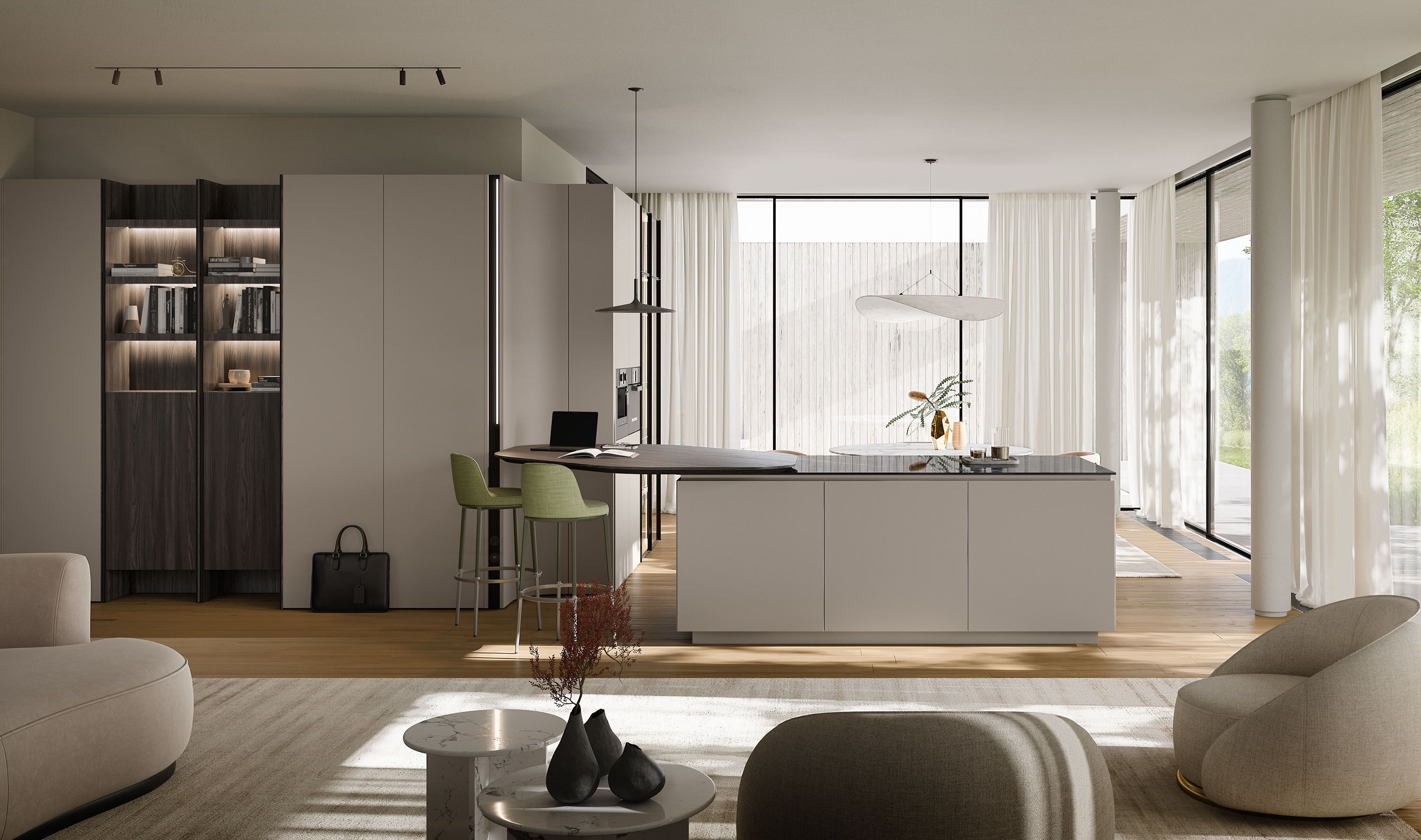 Кухня с полуостровом Copatlife Life Projects ARCH-00120246 - Вид №1