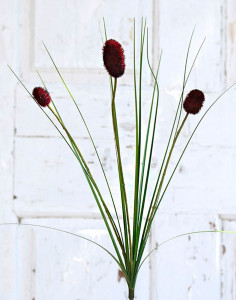 3523 442 a1 Трава искусственная заячий хвост, 3-х кратная, 75 см, бордовый H-andreas