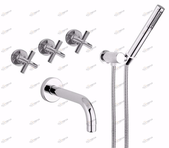 Rubinetteria Giulini Настенный смеситель для ванны с ручным душем G3 F7603