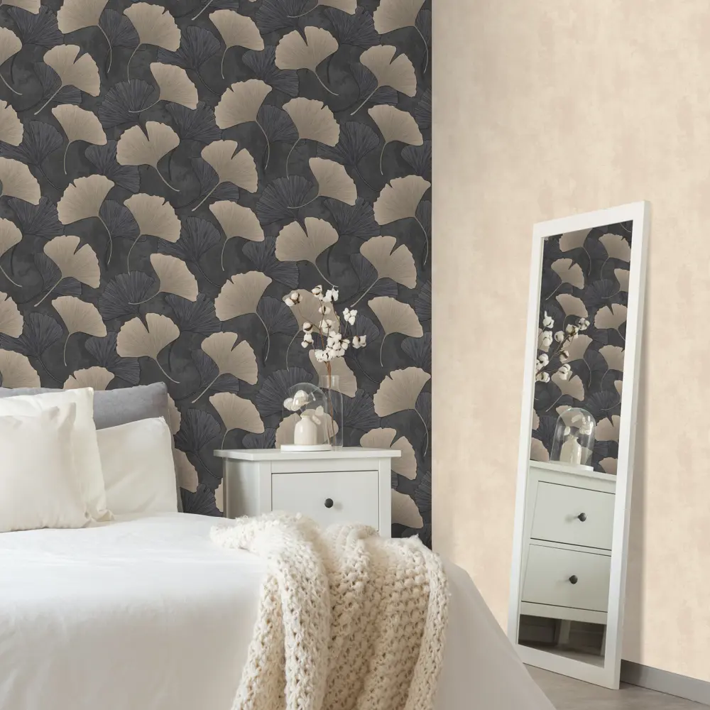 Обои флизелиновые Euro Decor Zen черные 1.06 м ED7100-22 83273620 STLM-2133449 - Вид №3