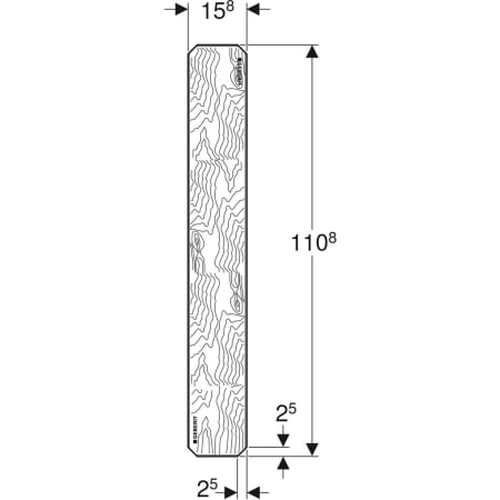 461.135.00.1 Опорная площадка Geberit GIS универсальная, 16 x 111 см Geberit  - Вид №2