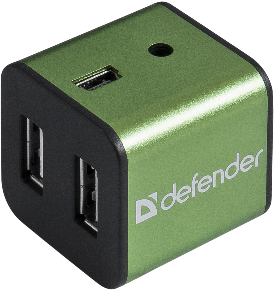 83506 универсальный usb разветвитель quadro iron usb2.0, 4порта,корпус—алюминий Defender Santreyd 