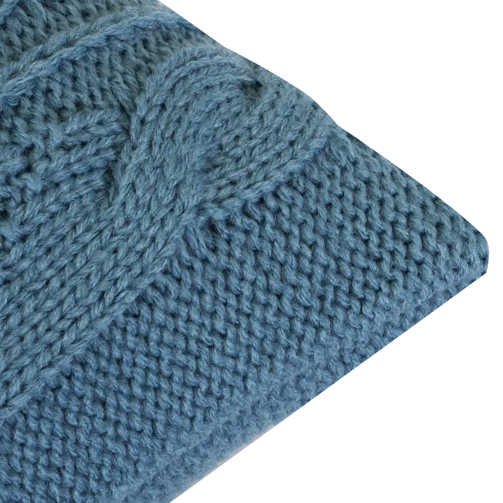 Подушка вязаная косичка 40х40 синяя 82157382 STLM-2111272 BUENAS NOCHES  - Вид №2